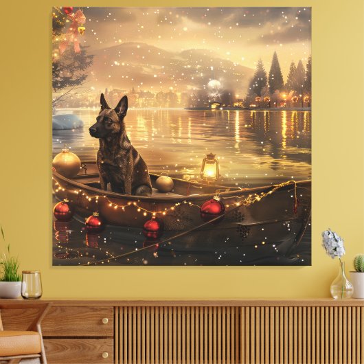 Belgische Mechelse Kerstreis Canvas Afdruk (Insitu (Woonkamer))