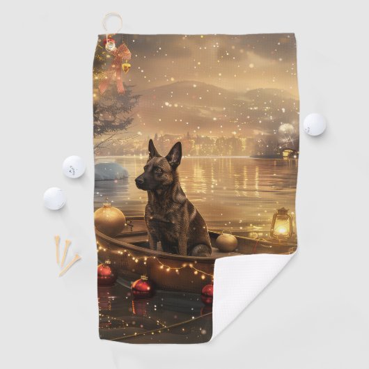 Belgische Mechelse Kerstreis Golfhanddoek (Insitu)