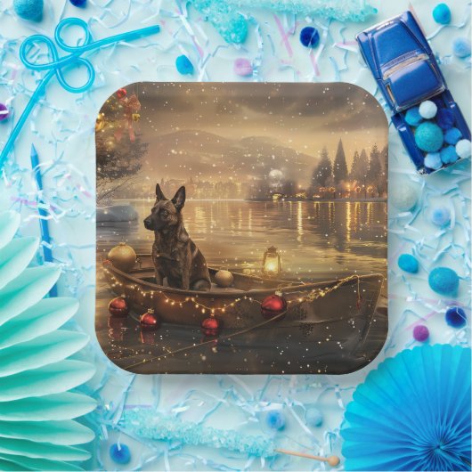 Belgische Mechelse Kerstreis Papieren Bordje (Feest)