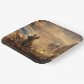 Belgische Mechelse Kerstreis Papieren Bordje (Gebogen)