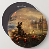 Belgische Mechelse Kerstreis Ronde Button 6,0 Cm (Voorkant /achterkant)