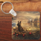 Belgische Mechelse Kerstreis Sleutelhanger (Voorkant)