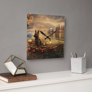 Belgische Mechelse Kerstreis Vierkante Klok