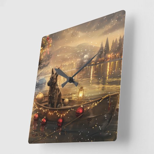 Belgische Mechelse Kerstreis Vierkante Klok (Hoek)