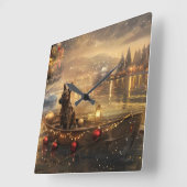 Belgische Mechelse Kerstreis Vierkante Klok (Hoek)