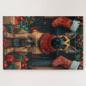 Belgische Mechelse Schildpadden Met Kerstcadeaus O Legpuzzel (Horizontaal)