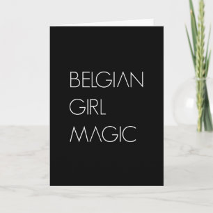 Belgische Meisjesmagie Belgische Vrouw Meisje Kaart