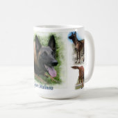 Belgische mok voor koffie-koffie Malinois (Voorkant rechts)