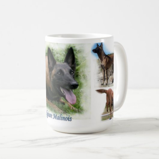 Belgische mok voor koffie-koffie Malinois (Voorkant rechts)