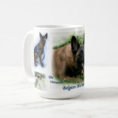 Belgische mok voor koffie-koffie Malinois (Voorkant links)