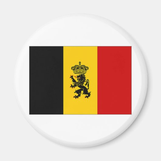 Belgische overheid vlag afkondigen magneet (Voorkant)