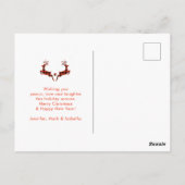 Belgische paardenploeg winterkerstscène briefkaart (Achterkant)