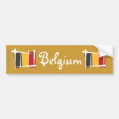 Belgische penseelvlag bumpersticker (Voorkant)