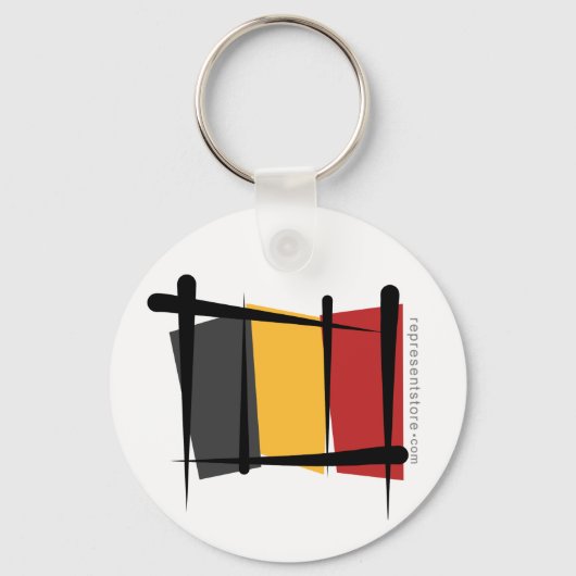 Belgische penseelvlag sleutelhanger (Voorkant)