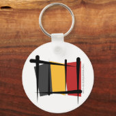 Belgische penseelvlag sleutelhanger (Voorkant)
