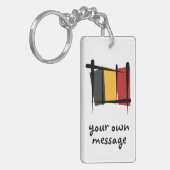 Belgische penseelvlag sleutelhanger (Voorkant Links)