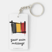Belgische penseelvlag sleutelhanger (achterkant)