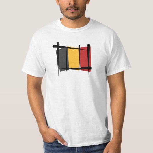 Belgische penseelvlag t-shirt (Voorkant)