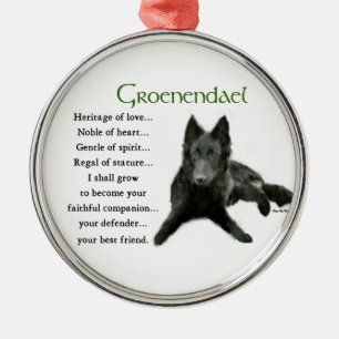 Belgische Schaapshond Erfenis van Liefde Metalen Ornament