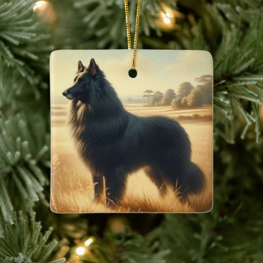 Belgische Schaapshond Keramisch Ornament (Boom)