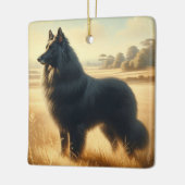Belgische Schaapshond Keramisch Ornament (Links)