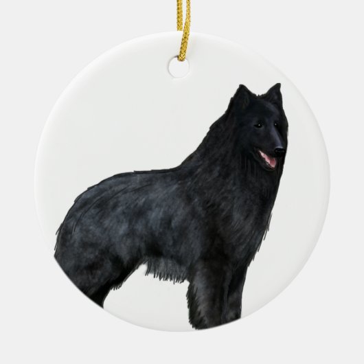 Belgische Schaapshond Keramisch Ornament (Voorkant)