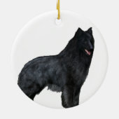 Belgische Schaapshond Keramisch Ornament (Achterkant)