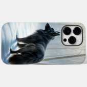 Belgische Schaapshond Laat het Sneeuwen Kerstmis Case-Mate iPhone Case (Achterkant (horizontaal))