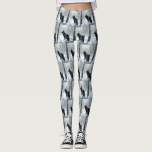 Belgische Schaapshond Laat het Sneeuwen Kerstmis Leggings