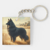 Belgische Schaapshond Sleutelhanger (Achterkant)