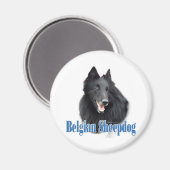 Belgische schapenhond naam - magneet (Voorkant / Achterkant)