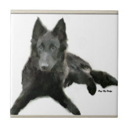 Belgische Sheepdog Art Tegeltje