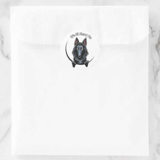 Belgische Sheepdog IAAM Ronde Sticker (Tas)