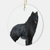 Belgische Sheepdog Keramisch Ornament (Links)