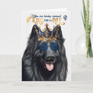 Belgische Sheepdog King voor een dag Grappige Verj Kaart