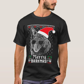 Belgische Sheepdog Merry Barkmas kerstmis T-shirt