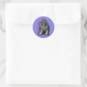 Belgische Sheepdog Ronde Sticker (Tas)