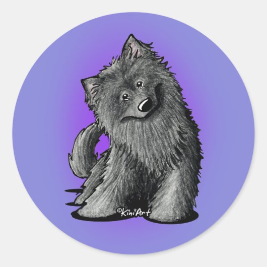 Belgische Sheepdog Ronde Sticker (Voorkant)