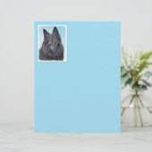 Belgische Sheepdog-schildering - Cute Original Dog (Staand voorkant)