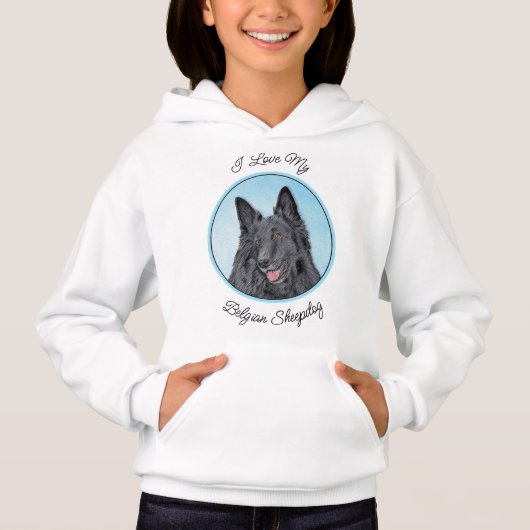 Belgische Sheepdog-schildering - Cute Original Dog (Voorkant)