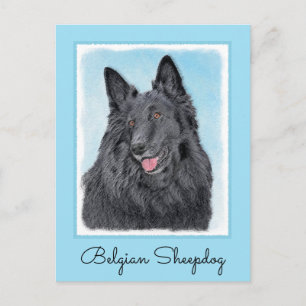 Belgische Sheepdog-schildering - Cute Original Dog Briefkaart
