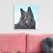 Belgische Sheepdog-schildering - Cute Original Dog Canvas Afdruk (Insitu (Woonkamer))