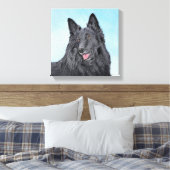 Belgische Sheepdog-schildering - Cute Original Dog Canvas Afdruk (Insitu (Slaapkamer))