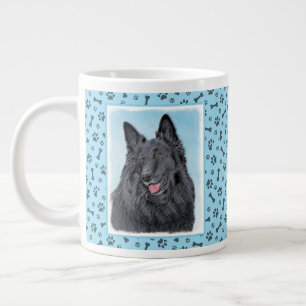 Belgische Sheepdog-schildering - Cute Original Dog Grote Koffiekop