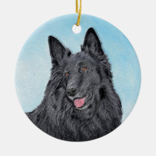 Belgische Sheepdog-schildering - Cute Original Dog Keramisch Ornament