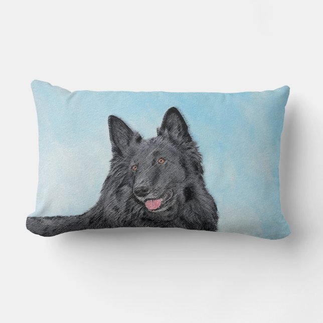 Belgische Sheepdog-schildering - Cute Original Dog Kussen (Voorkant)