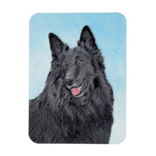 Belgische Sheepdog-schildering - Cute Original Dog Magneet