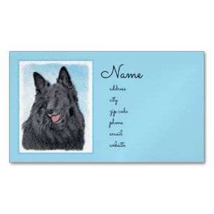 Belgische Sheepdog-schildering - Cute Original Dog Magnetisch Visitekaartje