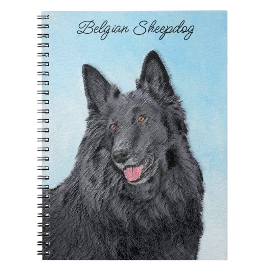 Belgische Sheepdog-schildering - Cute Original Dog Notitieboek (Voorkant)
