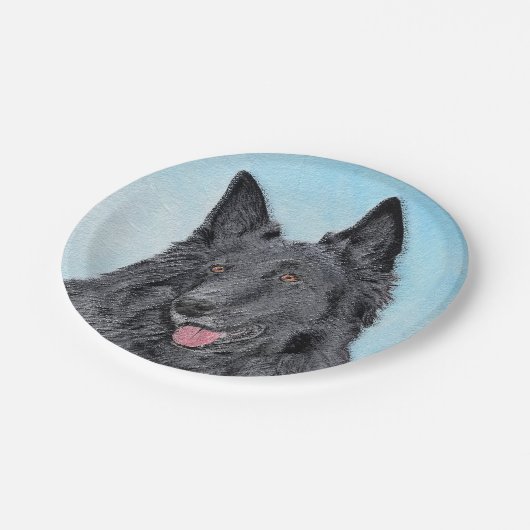 Belgische Sheepdog-schildering - Cute Original Dog Papieren Bordje (Gekanteld)